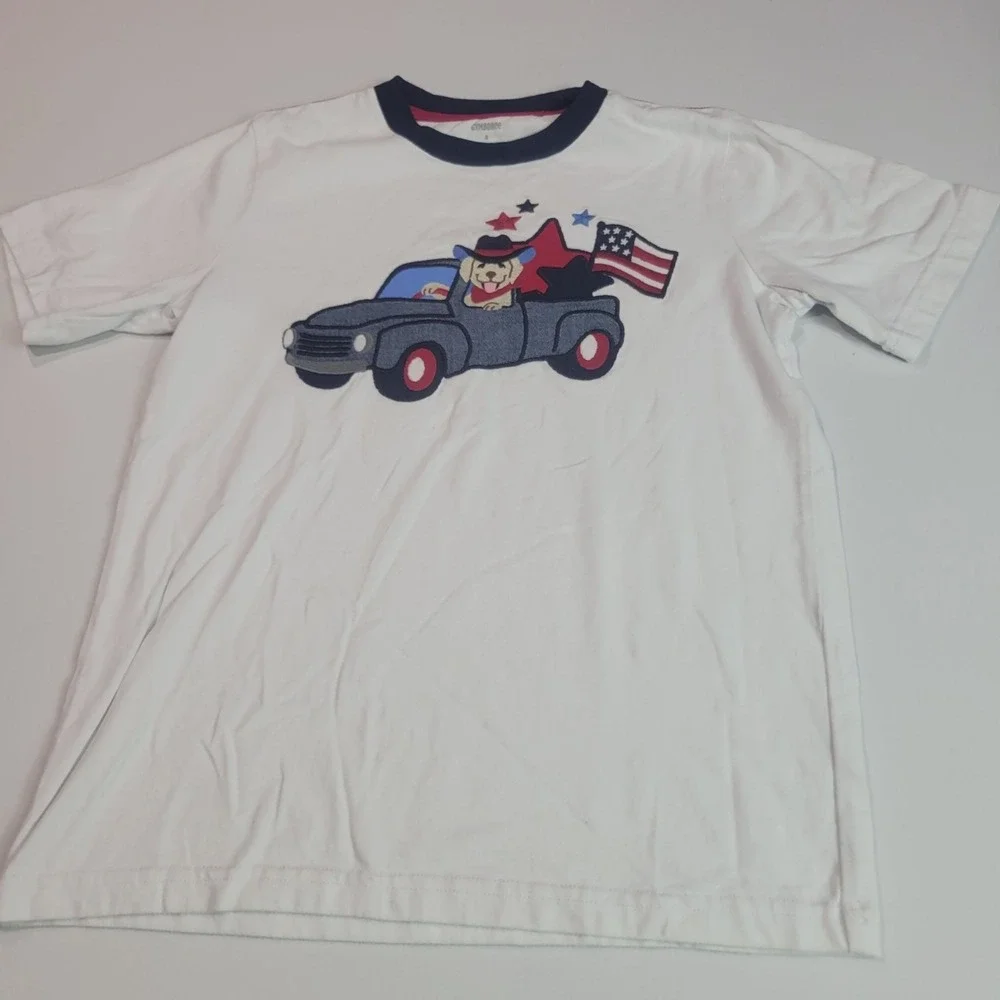 Gymboree Boys T-Shirts Size 8 Pirate & Patriotic Themes Cotton